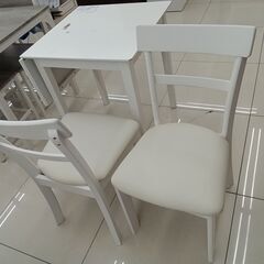 ★リユースのサカイ日立店★HJ7827  ダイニングセット ホワイト H70×D60×W60-90 クリーニング済み の画像