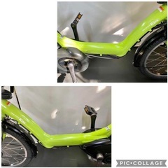 1年保証 新品部品多数　ヤマハ　パスキッス　20インチ　緑色　電動アシスト自転車　g925の画像