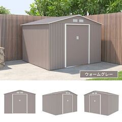 送料込み❣ 新品未使用 超特大 プレハブ 物置 メタルシェッド 車庫 ガレージ スチール 収納庫 幅277cmの画像