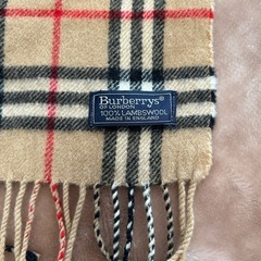 バーバリーノバチェックマフラーストールショールスカーフウールブラウン茶ベージュBurberryレディースメンズ男性用紳士女性用婦人の画像