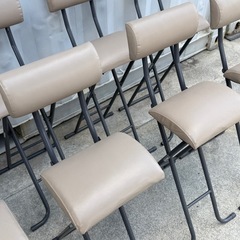 A608◇ニトリ◇折りタタミ式ハイチェア8脚◇カウンターチェア◇シャムMOの画像