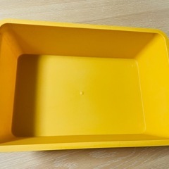 ケース　入れもの　プラスチック　イエロー　からし色の画像