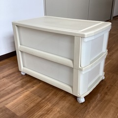 プラ衣装ケース2段【町田市再生家具】0922の画像