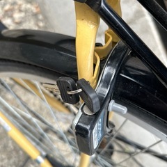 【美品】自転車 イエローの画像