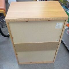 4段チェスト 幅590×奥行390×高さ854㎜ 木目調 ライトブラウン 衣類収納 ミニチェスト 箪笥 たんす タンス 西岡店の画像
