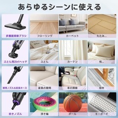 掃除機 コードレス Bivark 28000pa超強力吸引　吹き飛ぶ/吸い込む/空気入れ&超軽量　6WAYの画像