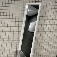 ホワイト　スタンドミラーの画像