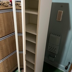 シューズボックス　靴箱　ミラー付きの画像