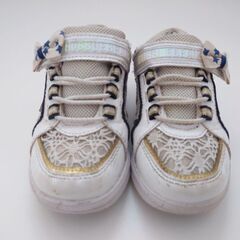 子ども靴　白　17.0　※記名ありの画像