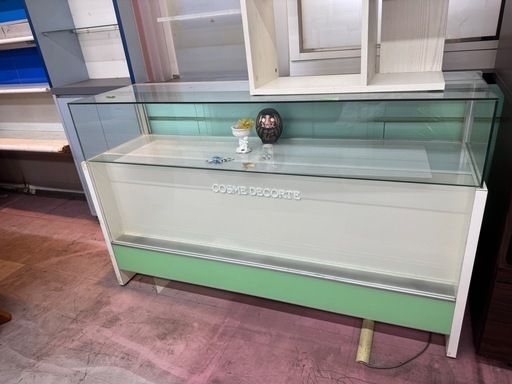 ショーケース　ガラス　木製　カウンターケース　店舗用什器　中古家具　中古店舗用品　