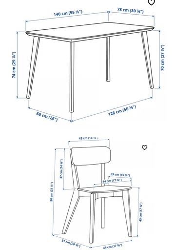 IKEA ダイニングテーブル・チェア(2脚)