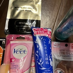 使いかけケープ、マスク類、芳香剤、除毛クリーム、洗顔料、白髪かくしの画像