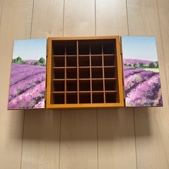 ドテラ　木箱　ラベンダー柄の画像