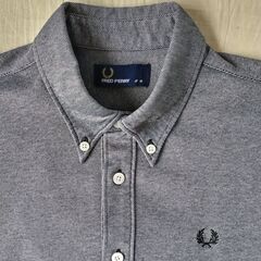  ④ FRED PERRY  フレッドペリー  鹿の子長袖シャツの画像