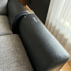 【ソファ】モダンデザイン L字型ソファ セット（脚・クッション付）の画像