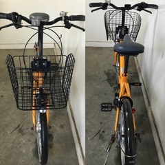 h-112△ q 岐阜発/ 折りたたみ自転車/ STAND FOLDING BICYCLE/ 20インチ/ 6段変速/ 走行確認/ 現状品/ R7.9/12 △の画像