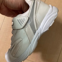 スニーカー白　子供用　19㎝の画像