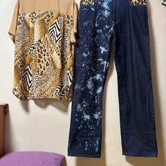 😆32🥹古着😍豹柄2点セット😁の画像