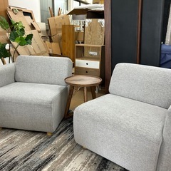 優しい色あいの組み合わせソファー2個（オッマン別売）の画像