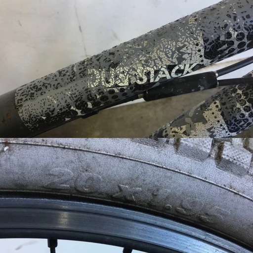 h-116△ 岐阜発/ DUB STACK DX200/ BMX/ 自転車/ 20インチ/ ジャイロ/ 走行確認/ サビ傷あり/ 現状品/ 管s0.5/ R6.12/14 △