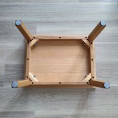 無印良品 タモ材 コンパクトローテーブルの画像