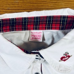 mezzopiano メゾピアノ　白 ロンＴ　長袖　120 カットソー　子ども　服の画像