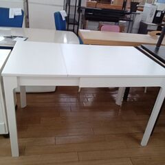 ★リユースのサカイつくば店★TK6608 IKEA 伸長式テーブル ホワイト H75×D70×W80～120 クリーニング済みの画像