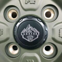 展示未使用品！TOPY LANDFOOT SWZ 12インチ 3.50B インセット+44 PCD100 穴数:4 オリーブドラブ ホイール4本セットの画像