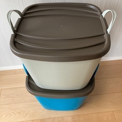 ｛取引進行中］スタックストー蓋つき収納バケツＬ 2この画像