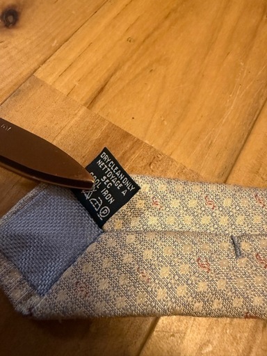 【美品】CHANEL シャネル シルク100% ネクタイ 幾何学模様