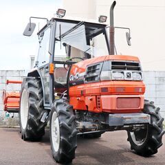 新潟発 クボタ トラクター GL-40 RM19G ロータリーセット 40馬力 約1900㎜ 動作確認 Uシフト 自動水平 PTO 倍速 中古 倉庫保管の画像