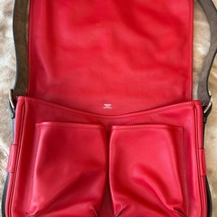 稀品美品エルメスバルダ35□Rメッセンジャーバッグワンショルダーバッグ赤カバンの画像