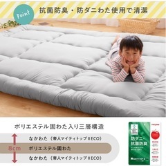 ファミリー布団4人用　防ダニ・抗菌・防臭・日本製の画像