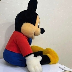 中古　ディズニー　レトロ　ミッキー　 BIGぬいぐるみの画像
