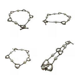 ティファニー TIFFANY&Co. ブレスレット オープンハート 5パール シルバーの画像