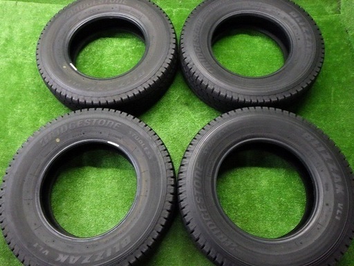 165R13　LT　6P　BS　ブリヂストン　VL1　4本　２２年　溝8.5～9.0　バン用　250910232