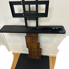 壁寄せ台　テレビ台　木目の画像