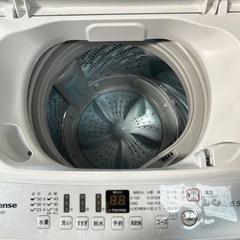 ハイセンス　2020年　5.5kg 洗濯機の画像