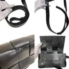 ボッテガヴェネタ BOTTEGAVENETA ボディバッグ カセット カセット ベルトバッグ 668572 ブラックの画像