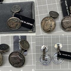 K333　BEAMS　カフスボタン カフス カフリンクス　コインモチーフ　アメリカ ハーフダラーモチーフ ビームス　メンズアクセサリー　未使用保管品の画像