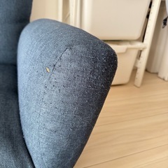 ニトリ ソファベッド ネイビー 2人掛けの画像