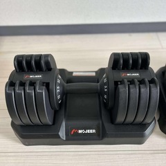 🉐定額:約32000円　MOJEER ダンベル 可変式 32kg 5段階調節 1秒で重量調整 コンパクト クイックダンベル 筋トレの画像