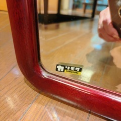 カリモク ウォール ミラー 姿見 木製 壁掛け 鏡