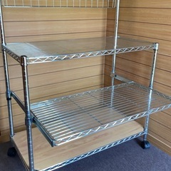 【受付停止お問い合わせありがとうございました】スチールラック　幅90 キッチン家電置き場やパソコンデスクに！の画像