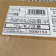 新品　白い平皿4枚　スペイン製の画像