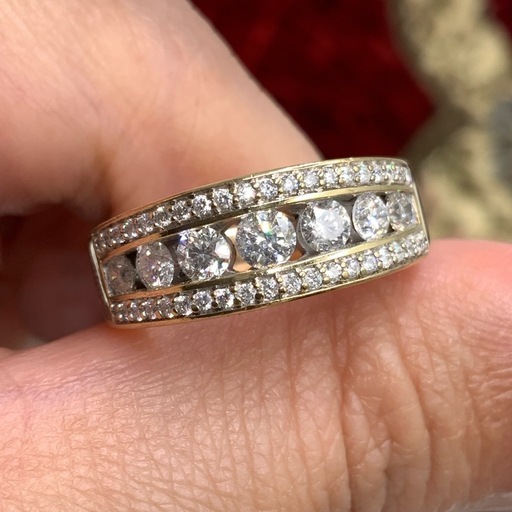 14K ダイヤモンドリング　 1.02ct 7g 約14.5号