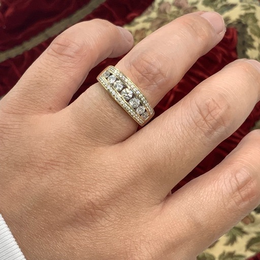 14K ダイヤモンドリング　 1.02ct 7g 約14.5号