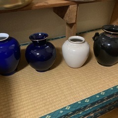花瓶セット　陶器 和柄　壺型　有田焼　昭和レトロ　アンティークの画像