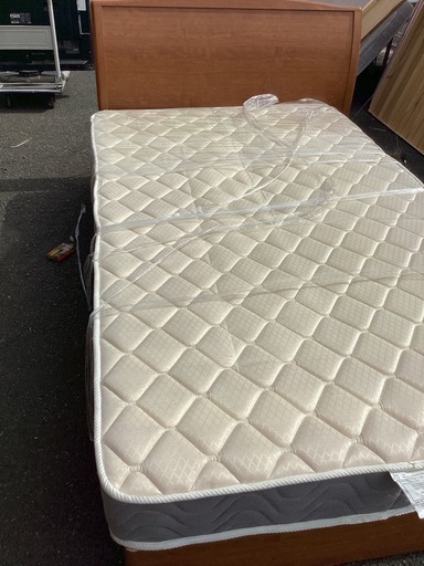 中古　極厚マットレス付き　引き出し収納ダブルベット　引き取り限定