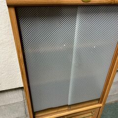 大洋 木製 食器棚 収納棚 飾り棚 昭和レトロ 幅44cm×奥行31cm×高さ117cmの画像